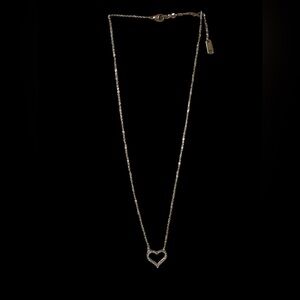 Rose Gold, CZ Heart Necklace 16"-18" NEW